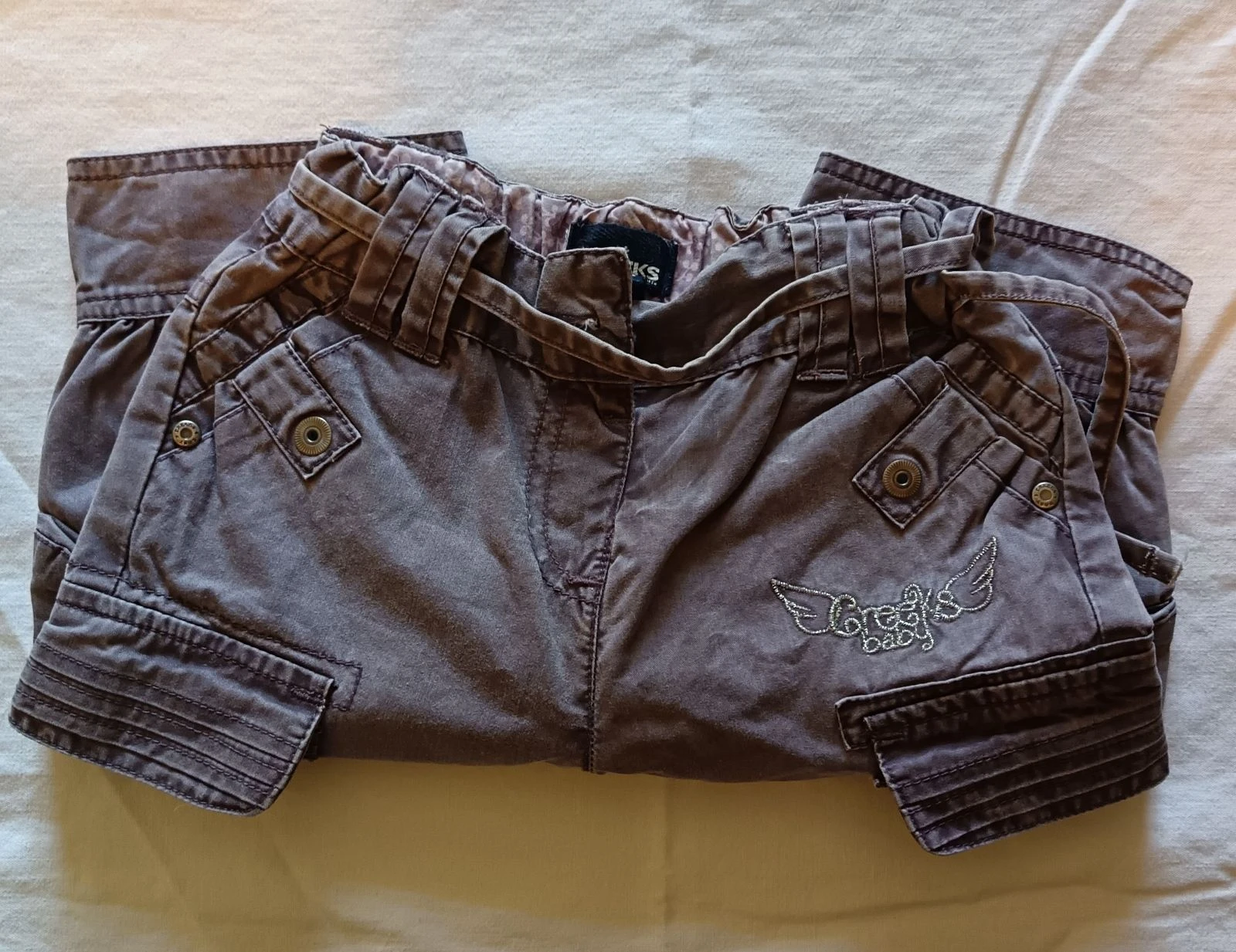 Como nuevo Pantalón Cargo Creeks Baby Gris Violeta 24 Meses – photo 2